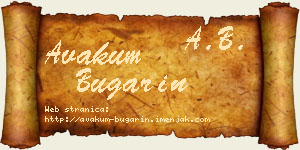 Avakum Bugarin vizit kartica